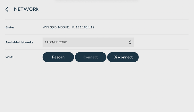Settings - WFi